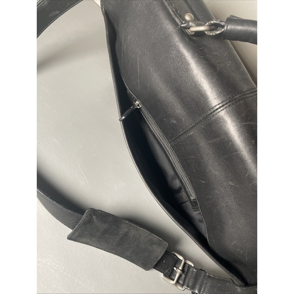 Vintage COACH F06455 Thompson Black Leather Briefcase Laptop Messenger Bag - Picture 15 of 16